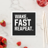 Serviette En Papier Funny Wake Fast Repeat Graphisme Sarcastique (En situation)
