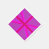 Serviette En Papier Fushia Union Jack rose chaud (Coin)