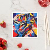 Serviette En Papier Fusion de T-rex Dinosaur sauvage (En situation)