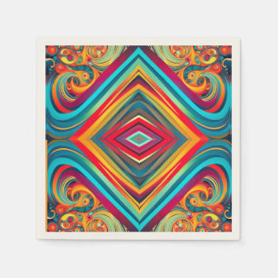 Serviette En Papier Fusion de vague de couleur – Art de tourbillon abs