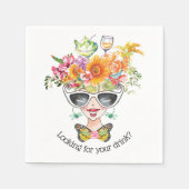 Serviette En Papier Fussy Flower Party Babe Papier Napkin (Devant)