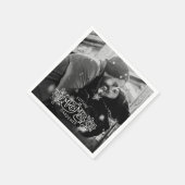 Serviette En Papier Futur M. & Mme fiançailles d'hiver (Coin)