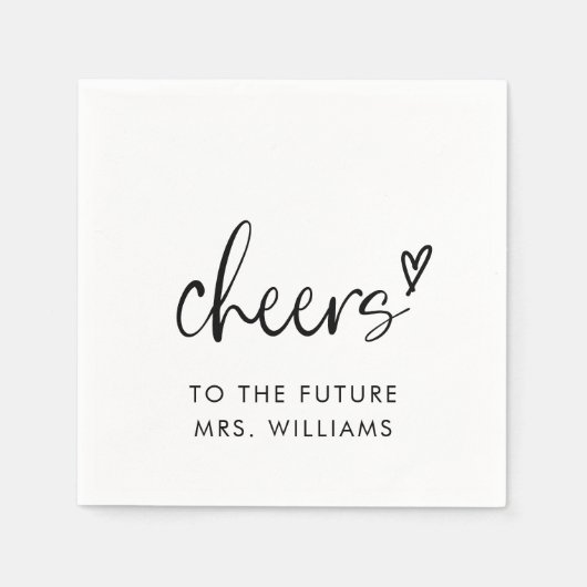 Serviette En Papier Futur mariage de Mme Moderne (Devant)