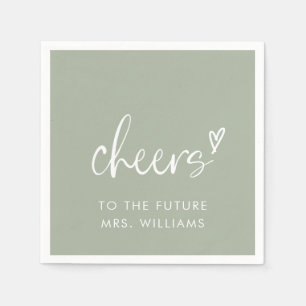 Serviette En Papier Futur mariage de Mme Sage Green Shower 