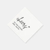 Serviette En Papier Futur mariage moderne de Mme Shower (Coin)