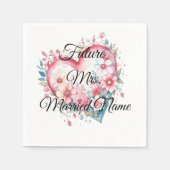 Serviette En Papier Futur Mme Bride à être fiançailles (Devant)