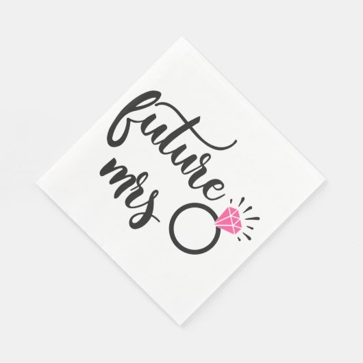 Serviette En Papier Futur Mme Bride À Être Fiançailles Fête des mariée (Coin)