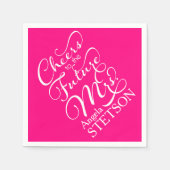 Serviette En Papier Futur Mme Fête des mariées | Hot Pink (Devant)