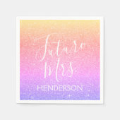 Serviette En Papier Futur Mme Rainbow Sparkle Parties scintillant (Devant)