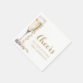 Serviette En Papier Futur Mme Réception de mariage Perles et Prosecco (Coin)