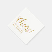 Serviette En Papier Future Mme Gold Script Fête des mariées moderne (Coin)