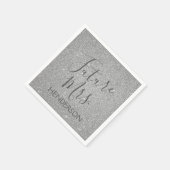 Serviette En Papier Future Mme Luxury Silver Sparkle Parties scintilla (Coin)