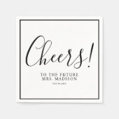 Serviette En Papier Future Mme Minimal et Chic | Napkins mariage (Devant)
