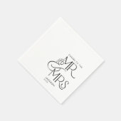 Serviette En Papier Future Mr and Mrs Engagement Paper Napkins (Coin)