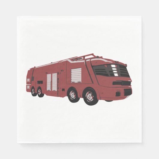 Serviette En Papier Futuristic Fire Truck (Devant)