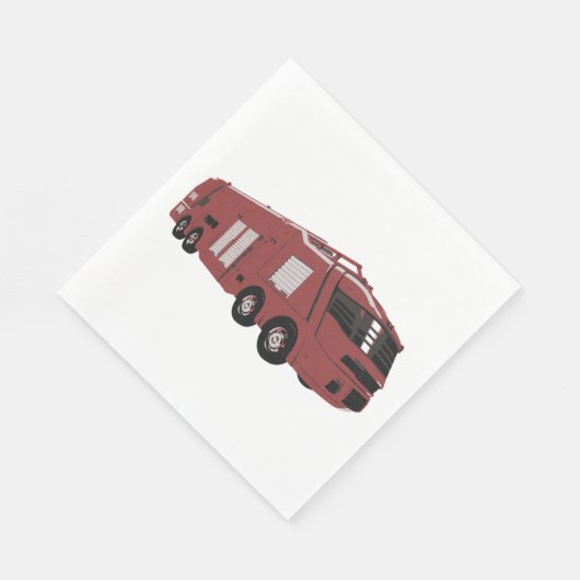 Serviette En Papier Futuristic Red Sci-Fi Command Vehicle (Coin)