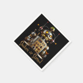Serviette En Papier Futuristic Robot Bartender "Shaken or Stirred" (Coin)