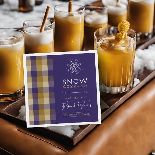 Serviette En Papier Futurs grands-parents à la Chic Winter Wedding Sho