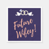 Serviette En Papier Futurs Inséparables Wifey (Devant)