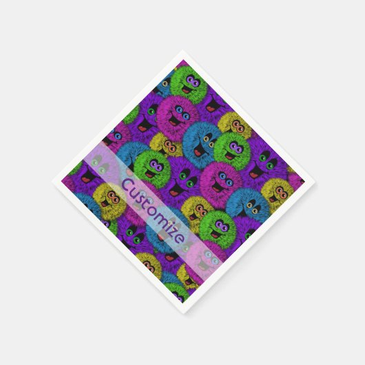 Serviette En Papier Fuzzles conviviaux Créatures mignonnes serviettes (Coin)