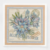 Serviette En Papier G Creation Office fleur bleue (Devant)