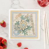 Serviette En Papier G Creation Office fleur jaune (En situation)