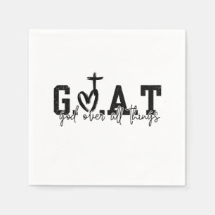 Serviette En Papier G.O.A.T Dieu sur toutes les choses Christian Jésus
