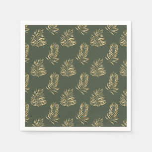 Serviette En Papier Gaine de feuilles de l'effet or