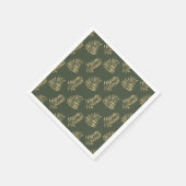 Serviette En Papier Gaine de feuilles de l'effet or (Coin)