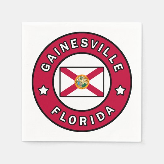 Serviette En Papier Gainesville Floride (Devant)