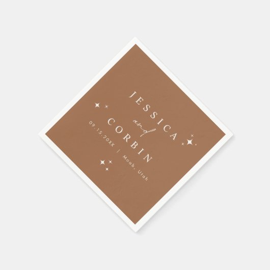 Serviette En Papier GALA Bohemian Terracotta Celestial Star Desert (Coin)