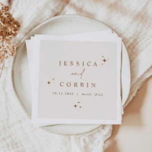 Serviette En Papier GALA Bohemian Terracotta Celestial Star Désert Nap