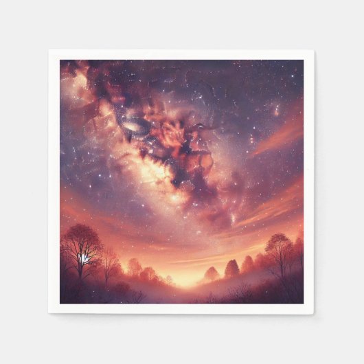 Serviette En Papier Galaxie automnale Voie Lactée (Devant)