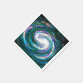 Serviette En Papier Galaxie d'émeraude et de violet (Coin)