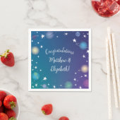Serviette En Papier Galaxie du Baby shower spatial (En situation)