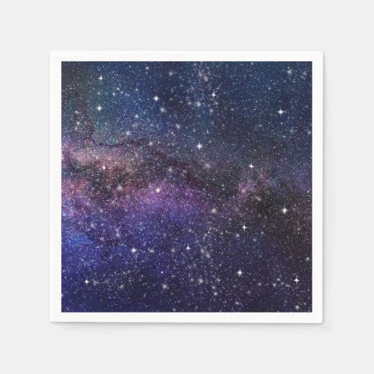 Serviette En Papier Galaxie, Univers, Hommes & Femmes, Motif spatial (Devant)