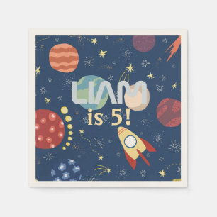Serviette En Papier Galaxy Espace extra-atmosphérique Anniversaire de