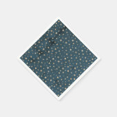 Serviette En Papier Galaxy Gold Stars Papier bleu Napkin (Coin)