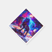 Serviette En Papier Galaxy Lion Blue (Coin)