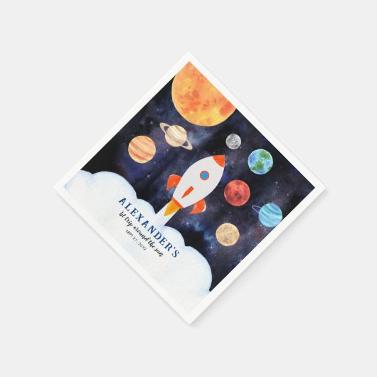 Serviette En Papier Galaxy Planètes spatiales Rocket Anniversaire de e (Coin)