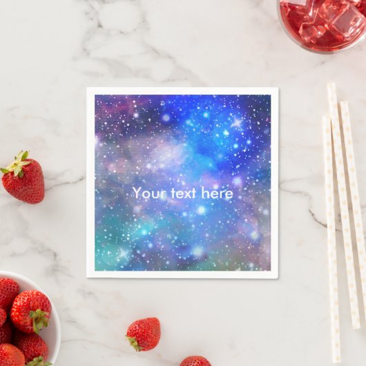 Serviette En Papier Galaxy Space Anniversaire (En situation)