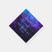Serviette En Papier Galaxy Space Wedding | Celestial Astronomy Modern (Coin)