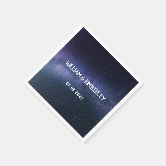 Serviette En Papier Galaxy Starry Night Celestia Stars Papier Mariage (Coin)