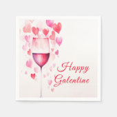 Serviette En Papier Galentines roses (Devant)