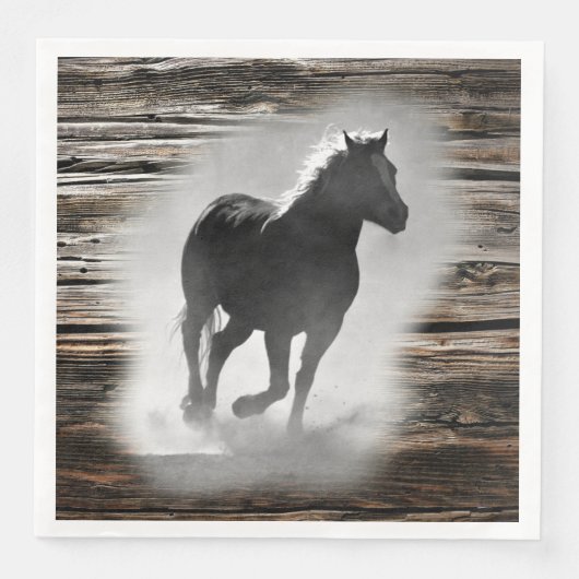 Serviette En Papier Galloping de Wild Horse (Devant)