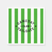 Serviette En Papier Gameday Tailgate Club Green Stripe Custom Party (Devant)