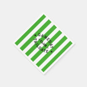 Serviette En Papier Gameday Tailgate Club Green Stripe Custom Party (Coin)