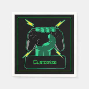 Serviette En Papier Gamer de puissance personnalisé