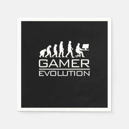 Serviette En Papier Gamer Gift | Évolution des gamers (Devant)