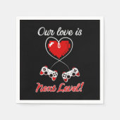 Serviette En Papier Gamer Valentine Papier serviettes (Devant)